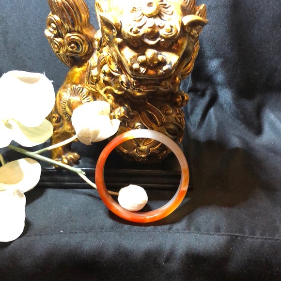 Elegant Orange Bangle Bracelet - Picture 1 of 11